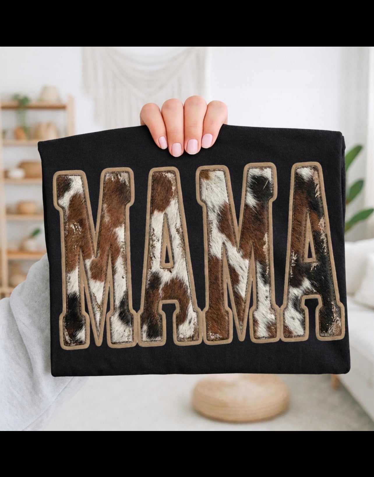 Cow print mama